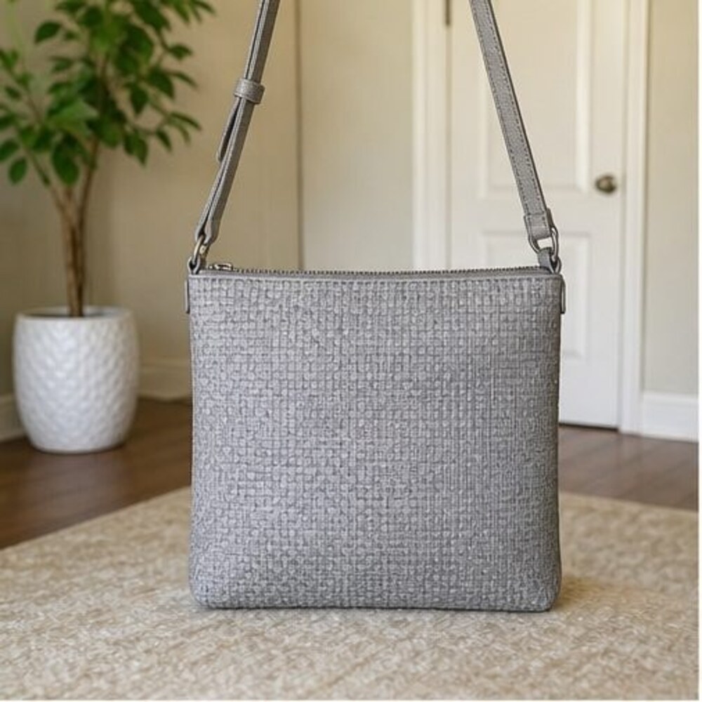 Stone Woven Crossbody Bag